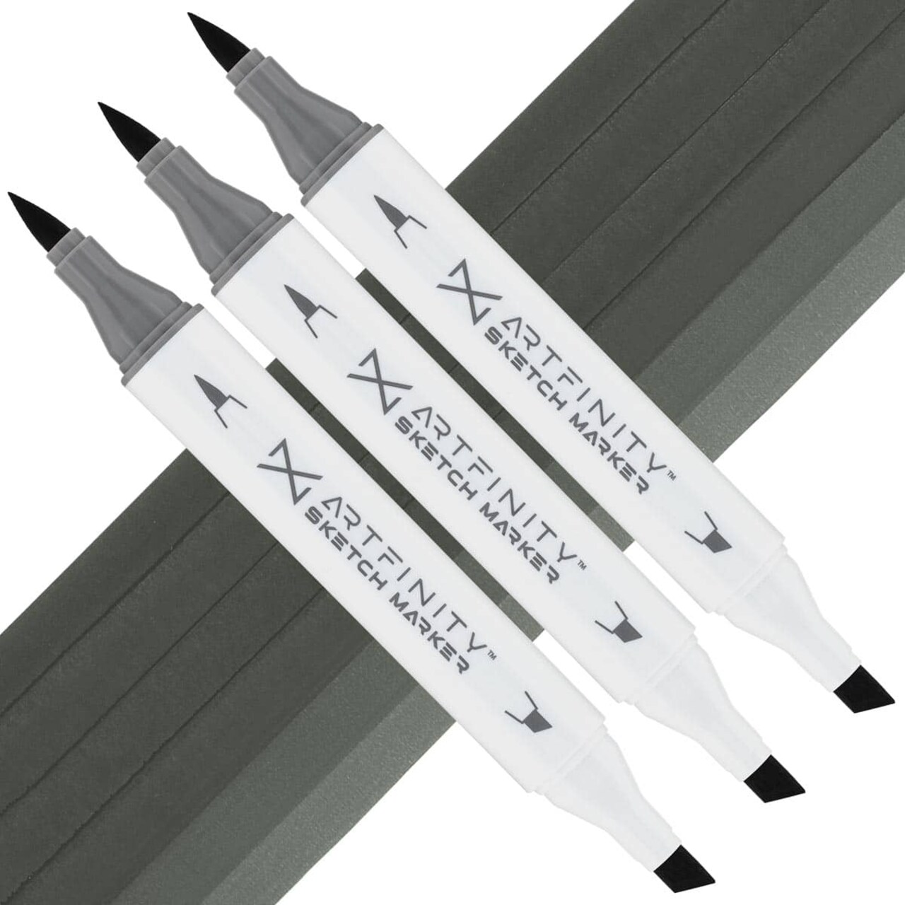 Artfinity Sketch Marker Sets - Set of 3 - Roof G9-6, Vibrant, Professional, Dye-Based Alcohol Markers for Artists, Drawing, Travel, & More